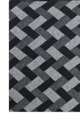 GEOMETRIC WEAVE SCARF-BLACK