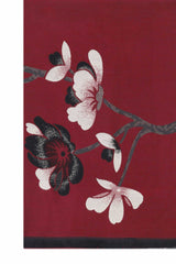 BLOOMING SHAWL-MAROON
