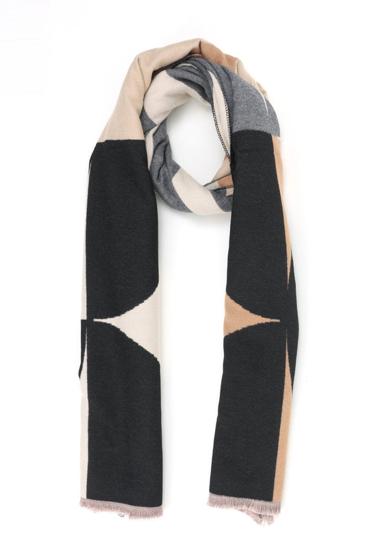ALMAS WARM STOLE-BEIGE/BROWN