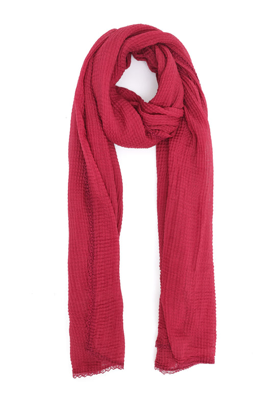 ARTISAN'S WEAVE SCARF-PUR-MAROON