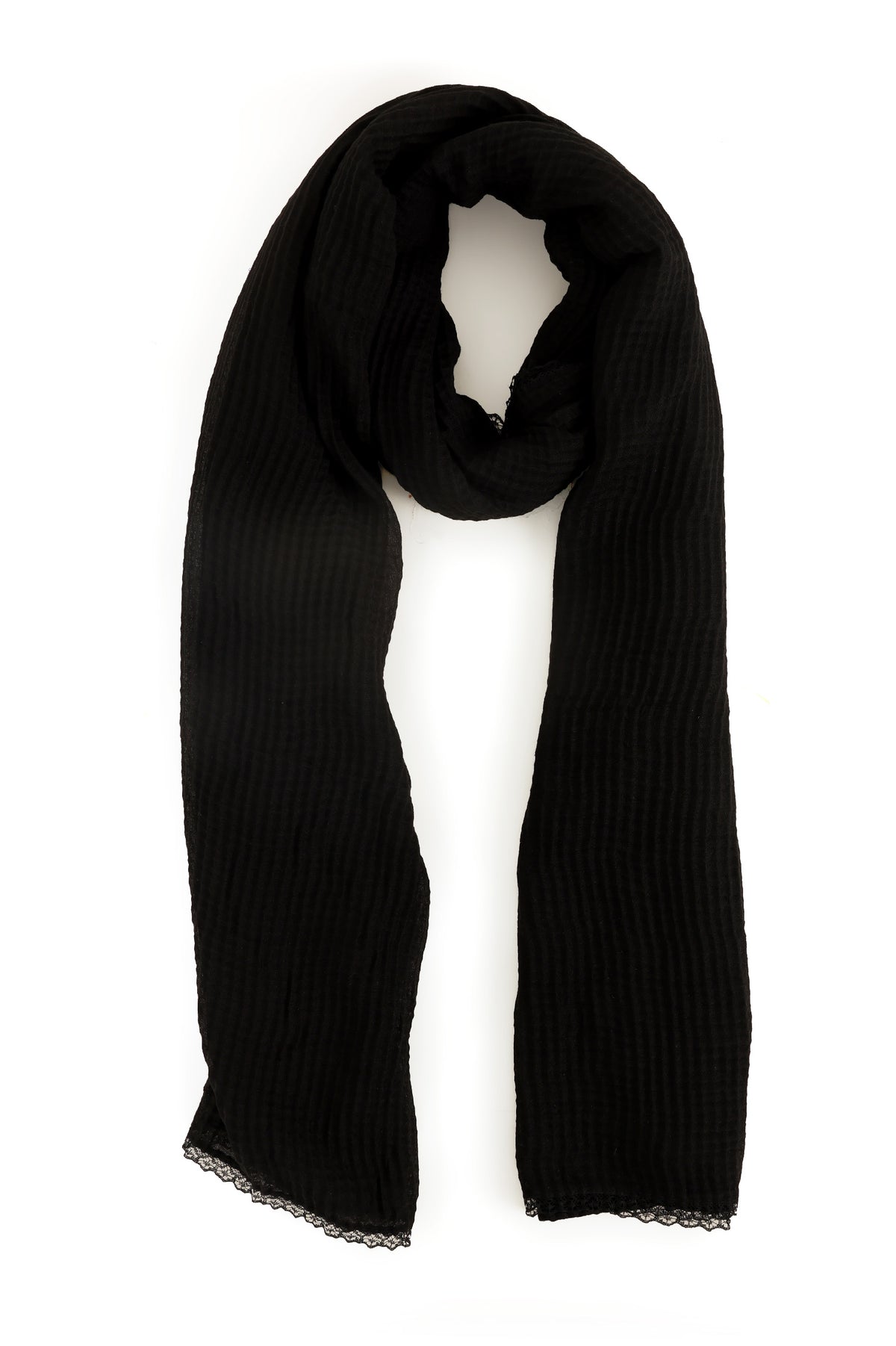 ARTISAN'S WEAVE SCARF-BLACK