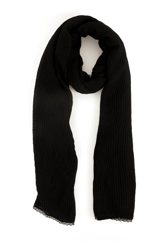 ARTISAN'S WEAVE SCARF-BLACK