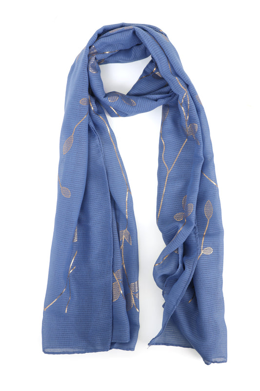 MEADOW'S TOUCH SCARF-LT-BLUE