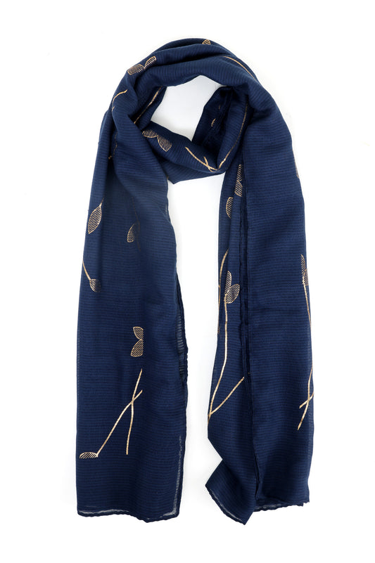 MEADOW'S TOUCH SCARF-NAVY