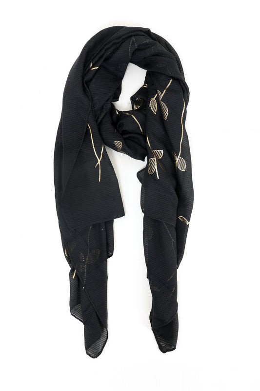 MEADOW'S TOUCH SCARF-BLACK