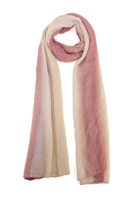 ARTISAN'S WEAVE SCARF-BEIGE-PINK