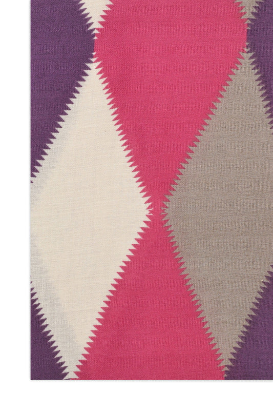 CHECK DESIGN SCARF-PURPLE