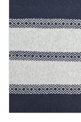 DUAL-TONE GEOMETRIC SCARF-NAVY