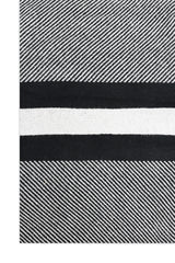 DIAGONAL HERRINGBONE SCARF-BLACK