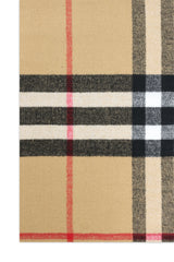 CLASSIC PLAID FRINGED SCARF-BEIGE