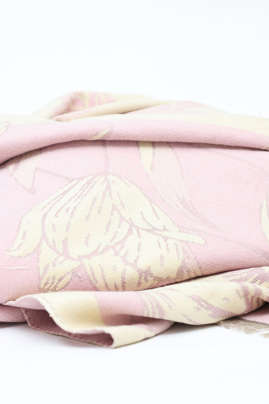 FLORAL REVERSIBLE SCARF-PINK