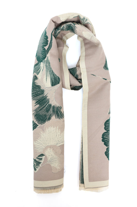 FLORAL NOIR WRAP-GREEN