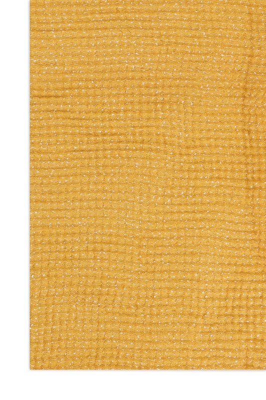 GRACEBEAD TEXTURED TASSEL SCARF-MUSTARD