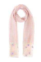 TWILIGHT GARDEN MESH SCARF-PINK