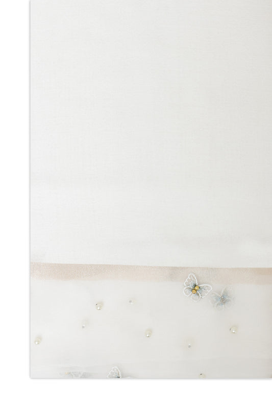 TWILIGHT GARDEN MESH SCARF-WHITE