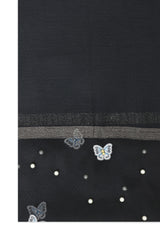 TWILIGHT GARDEN MESH SCARF-BLACK