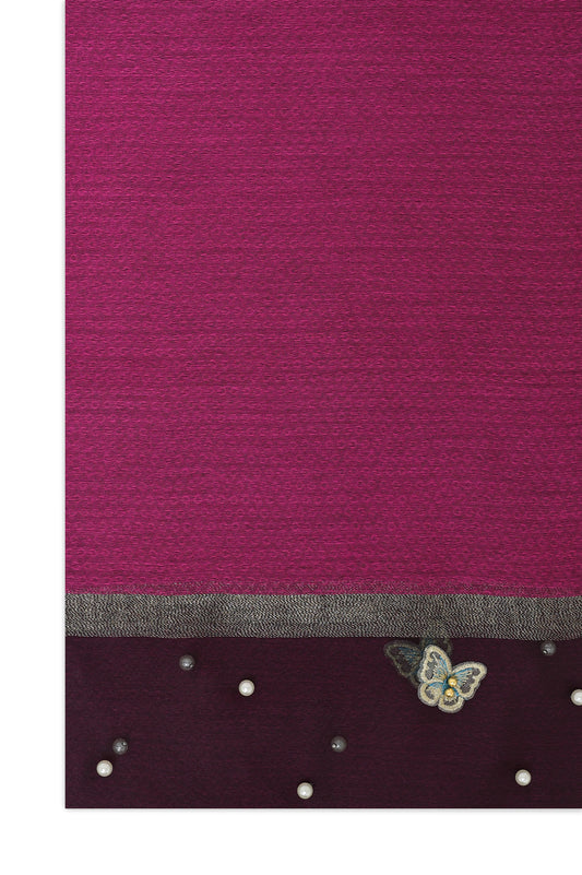 TWILIGHT GARDEN MESH SCARF-PURPLE