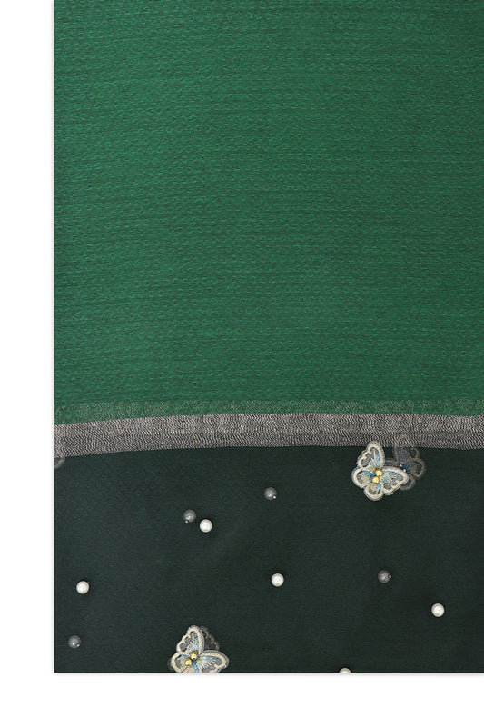 TWILIGHT GARDEN MESH SCARF-DK-GREEN