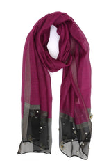 TWILIGHT GARDEN MESH SCARF-PURPLE