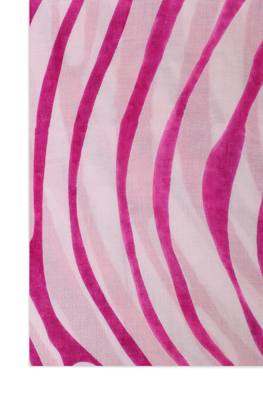 TROPICAL LINE FLOW SCARF-PINK