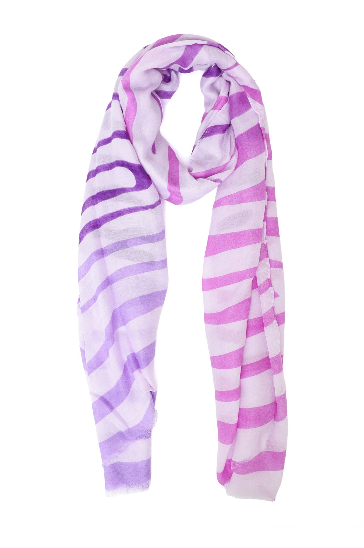 TROPICAL LINE FLOW SCARF-PURPLE