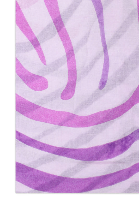 TROPICAL LINE FLOW SCARF-PURPLE