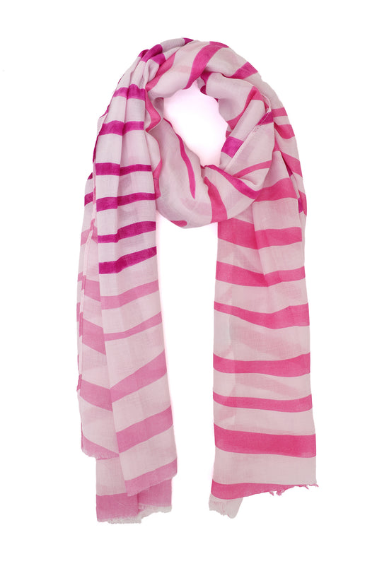 TROPICAL LINE FLOW SCARF-PINK
