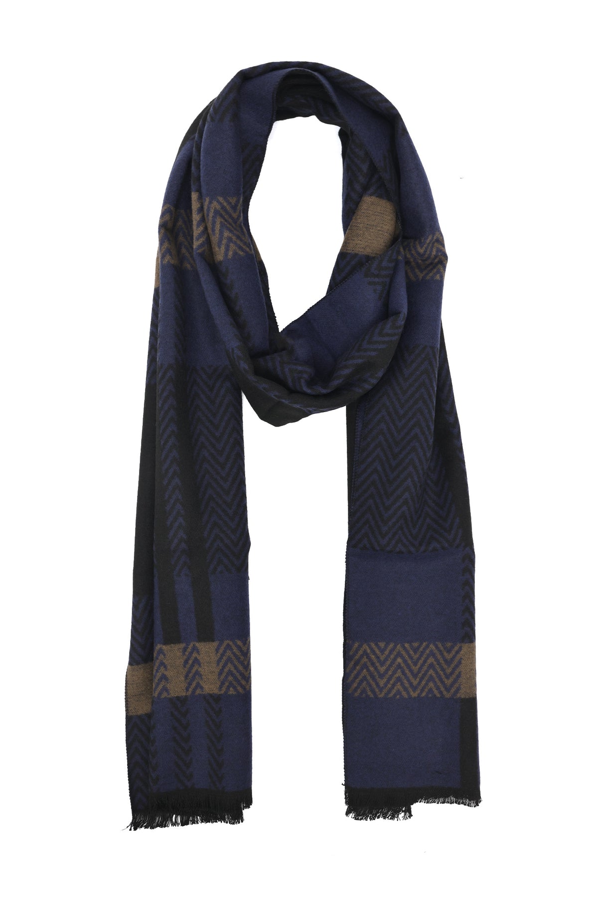 DEEP HERITAGE SCARF-NAVY