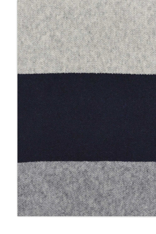STRIPE METRO SCARF-NAVY/GRY