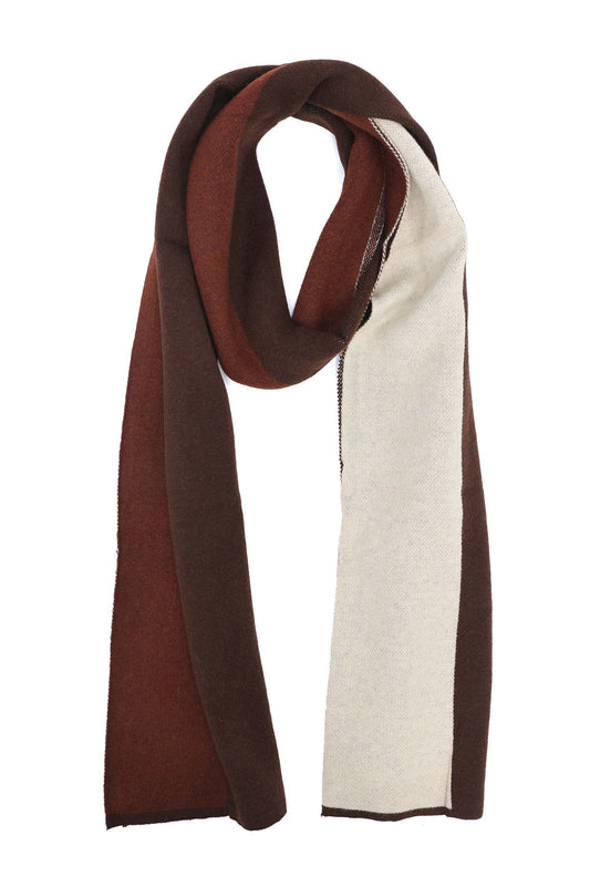 STRIPE METRO SCARF-BG/BROWN