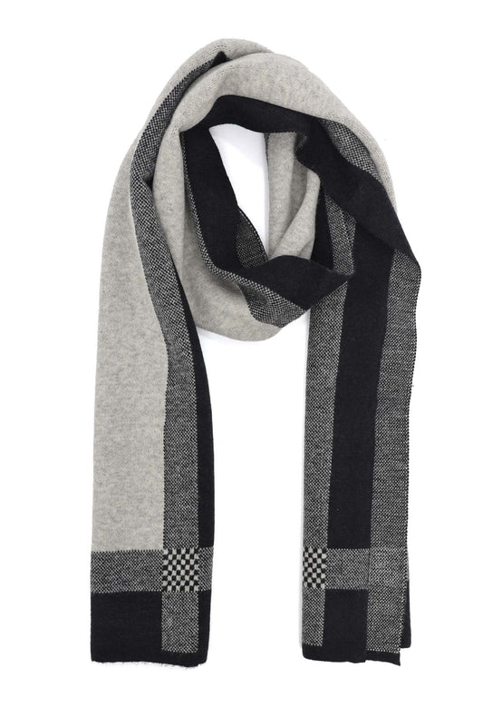 STYLISH EDGE WINTER SCARF-BLACK/GRY