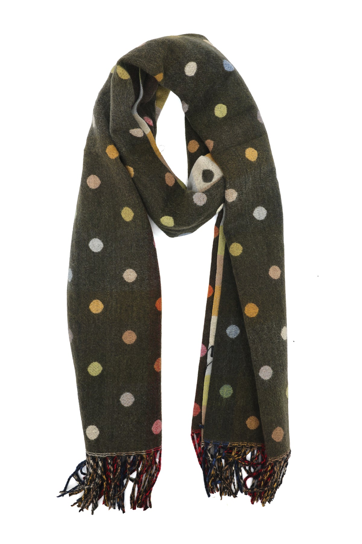 DOT CLOUD SCARF-GREY