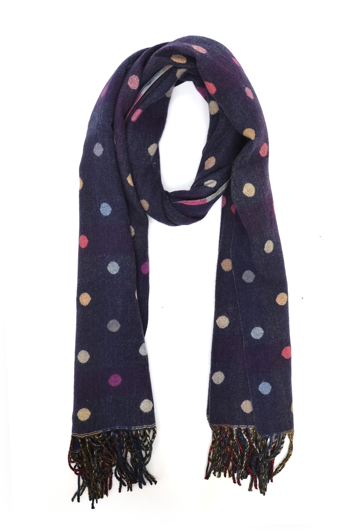 DOT CLOUD SCARF-NAVY
