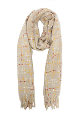 SEASONAL TRAIL SCARF-BEIGE