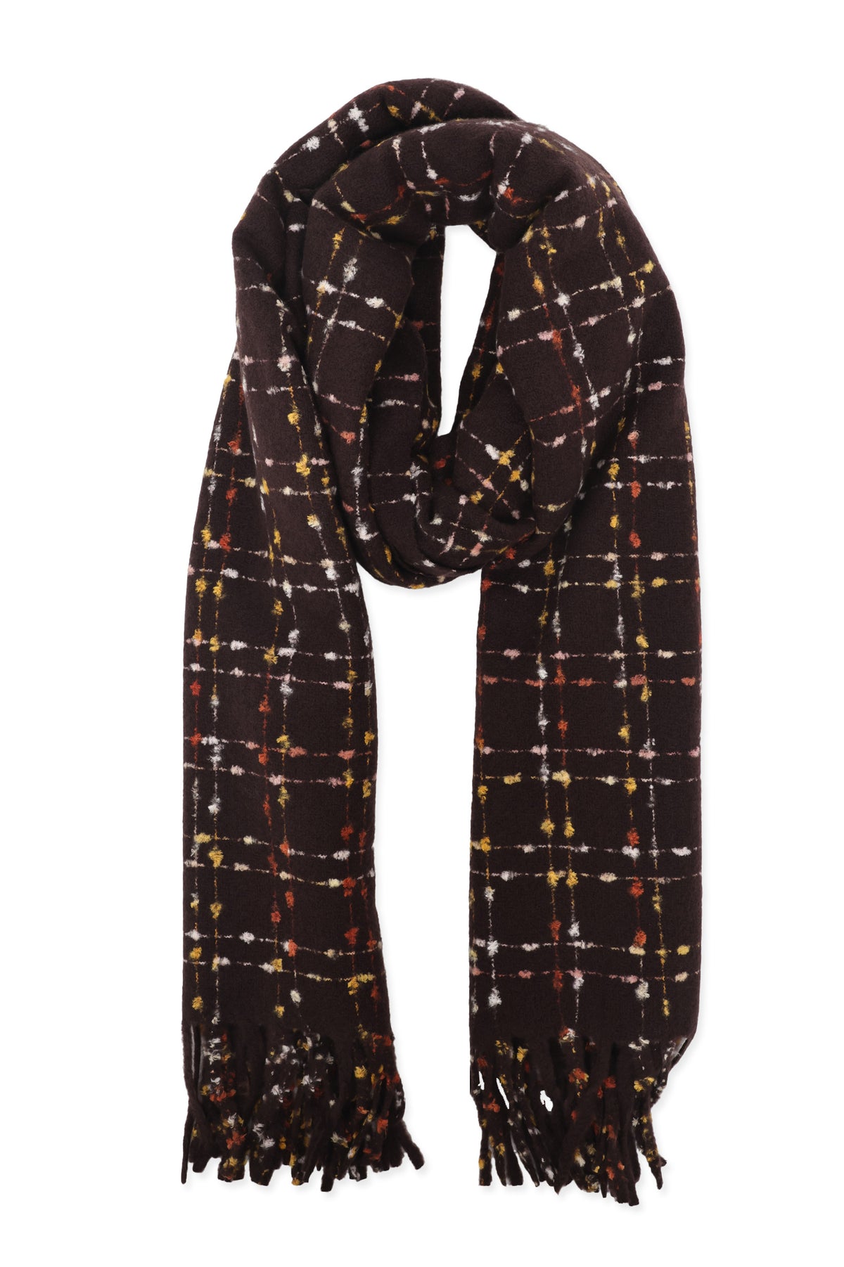 SEASONAL TRAIL SCARF-BROWN