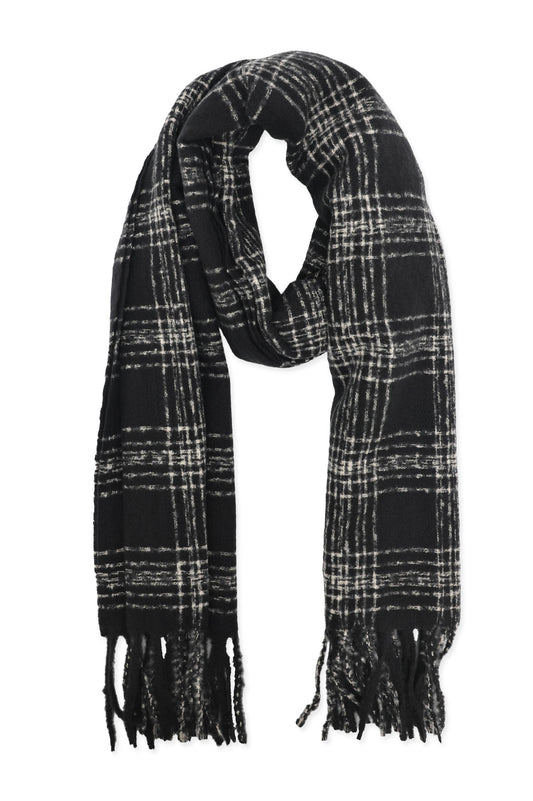WINTER BRUSHED SCARF-BLACK