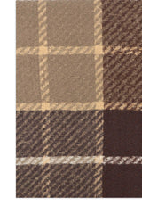 MODERN CHECK SOFT SCARF-BROWN