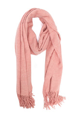 BRUSHED PLAIN SCARF-PINK