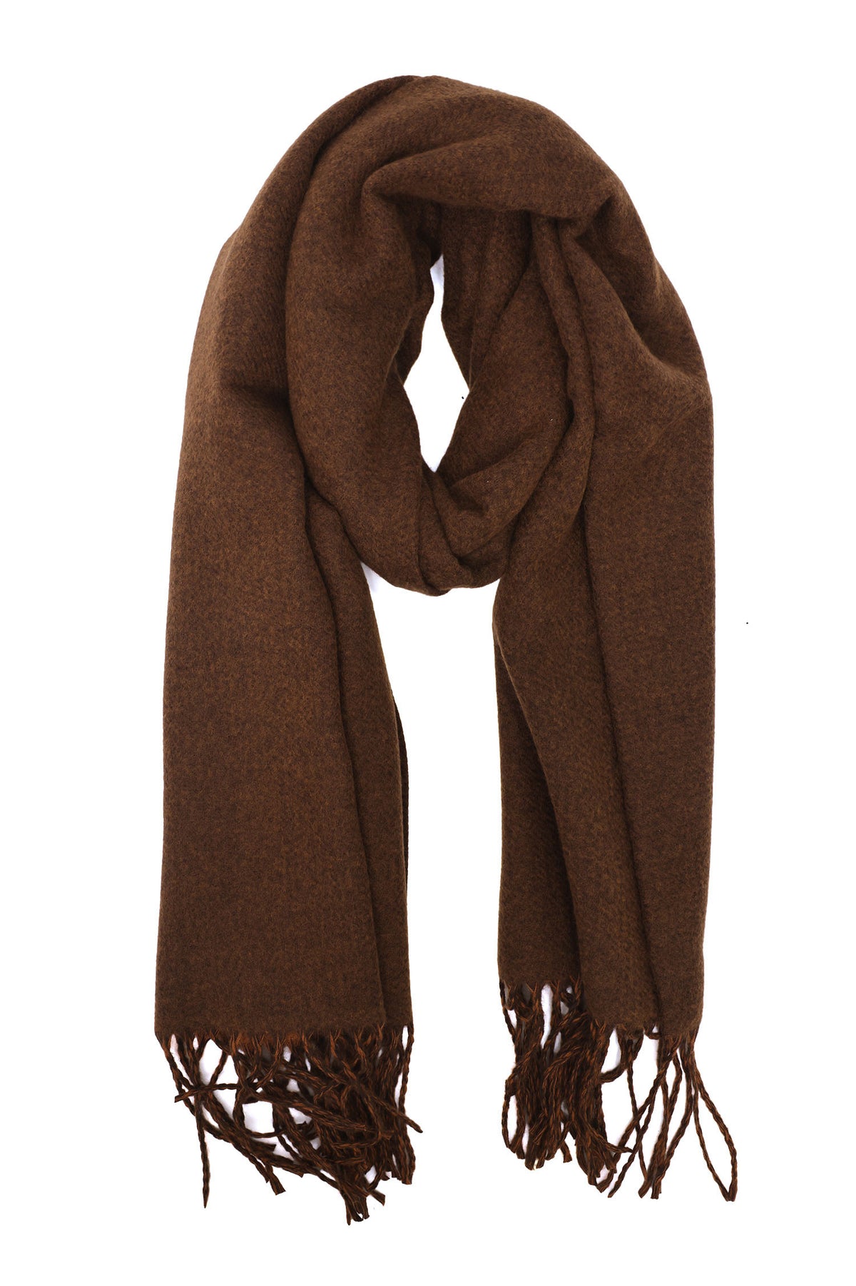 NORDIC WOOLEN WRAP-BROWN