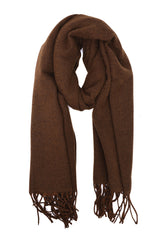 NORDIC WOOLEN WRAP-BROWN