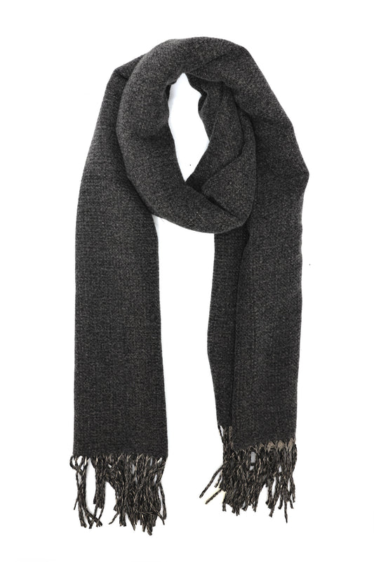 NORDIC WOOLEN WRAP-CHARCOL