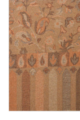 ROYAL FLORAL SCARF-LT BROWN