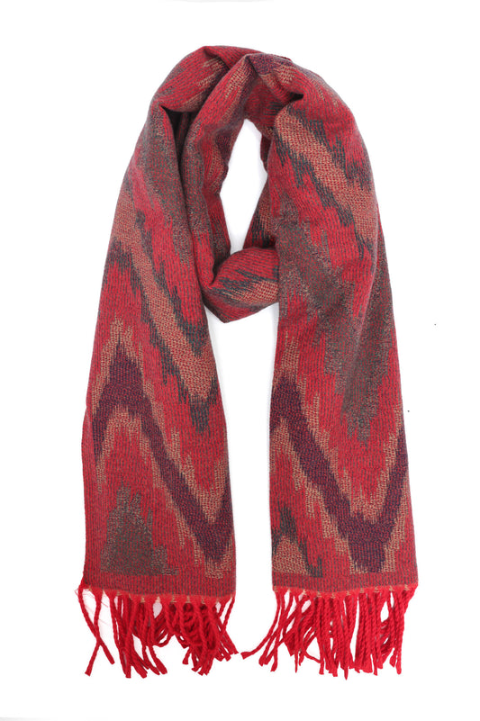 ZIGWAVE SOFT BLEND SCARF-MAROON