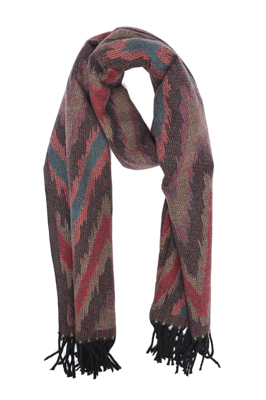 ZIGWAVE SOFT BLEND SCARF-BROWN