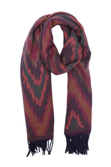ZIGWAVE SOFT BLEND SCARF-BROWN/PINK