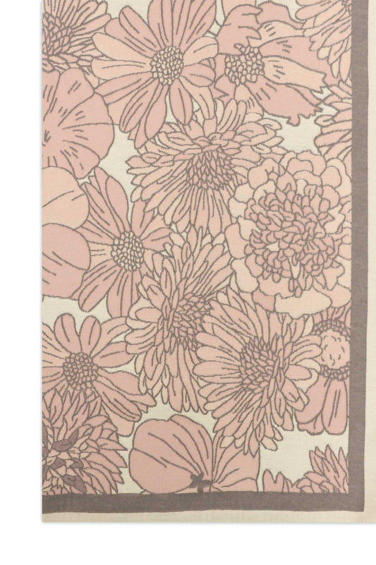 FLORAL SOFT SCARF-DUST/PINK