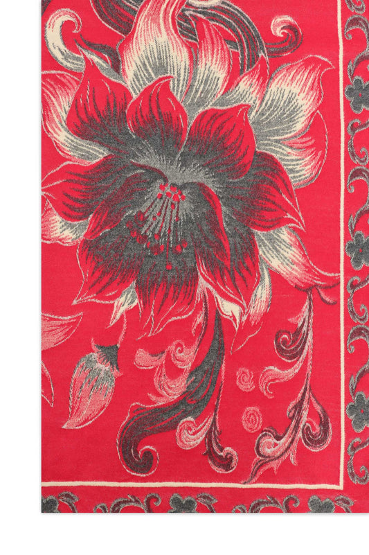 LUXURIOUS WOOL SCARF-WINE/RED