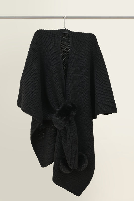 EMBRACE WARM CAPE-BLACK