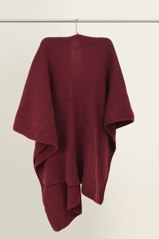 EMBRACE WARM CAPE-MAROON