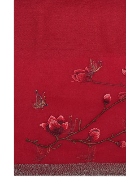 DELUXE EMBROIDERED STOLE-MAROON